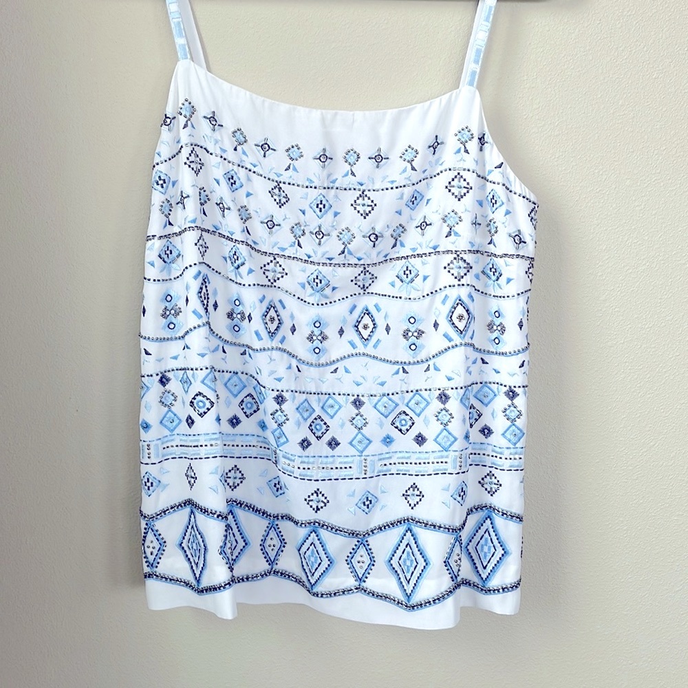 Very elegant, pretty beaded tank.